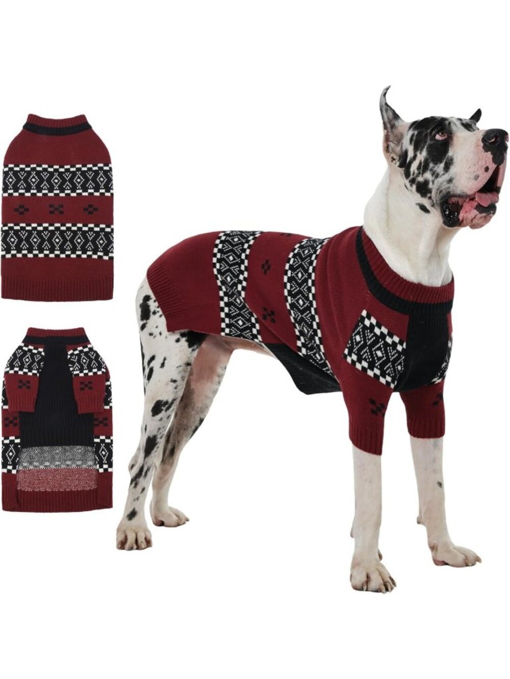 Cozy Christmas Sweaters for Giant Breed Dogs, 5XL Great Dane Dog Apparel